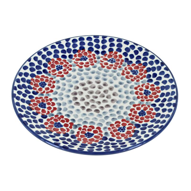 Blue Rose Polish Pottery Manufaktura Dessert Plate