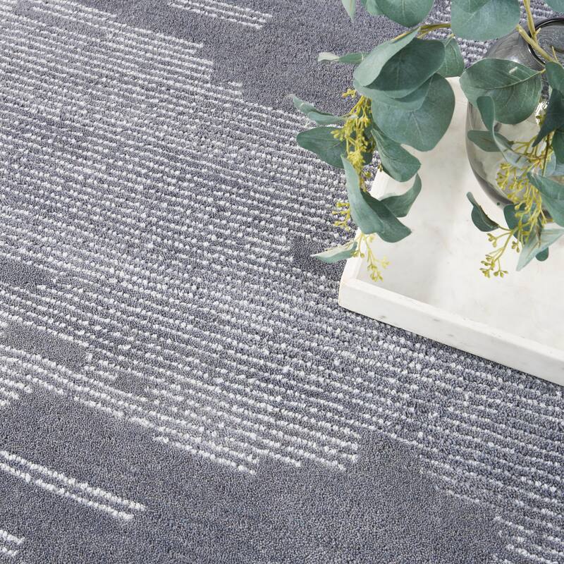 Michael Amini Star Shimmer Abstract Geometric Area Rug