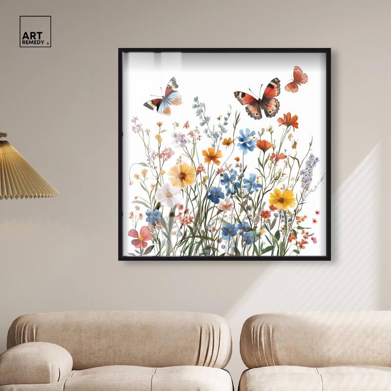 Garden of Fluttering Shadowbox by Art Remedy