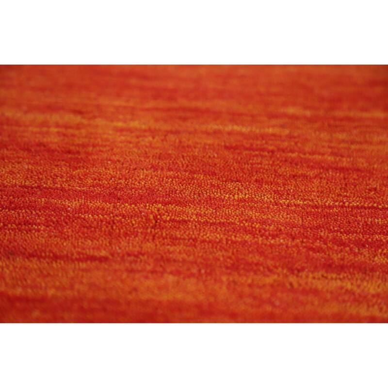 Hand Knotted Oriental 100% Wool Carpet Tribal Tribal Oranges & Rust Gabbeh Area Rug - 8' 0'' X 5' 0''