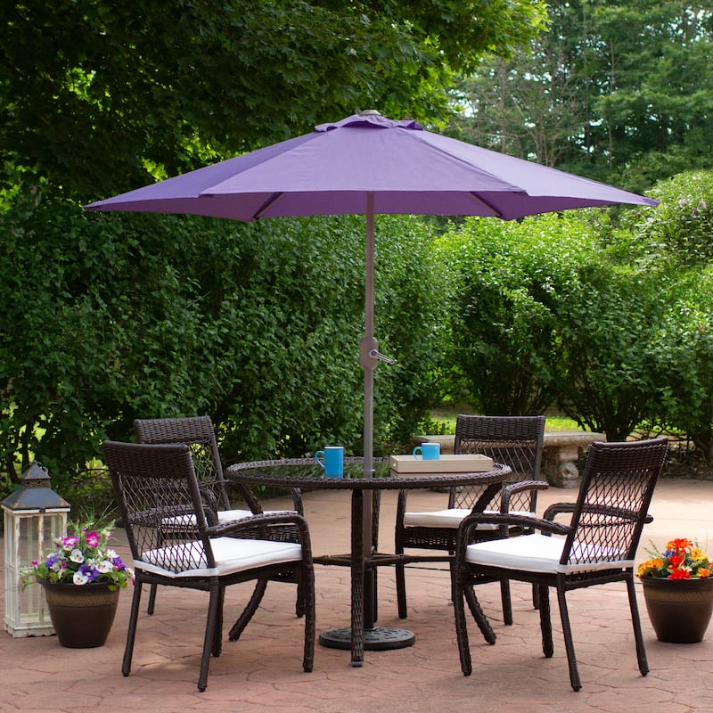 7.5ft Outdoor Patio Market Umbrella with Hand Crank