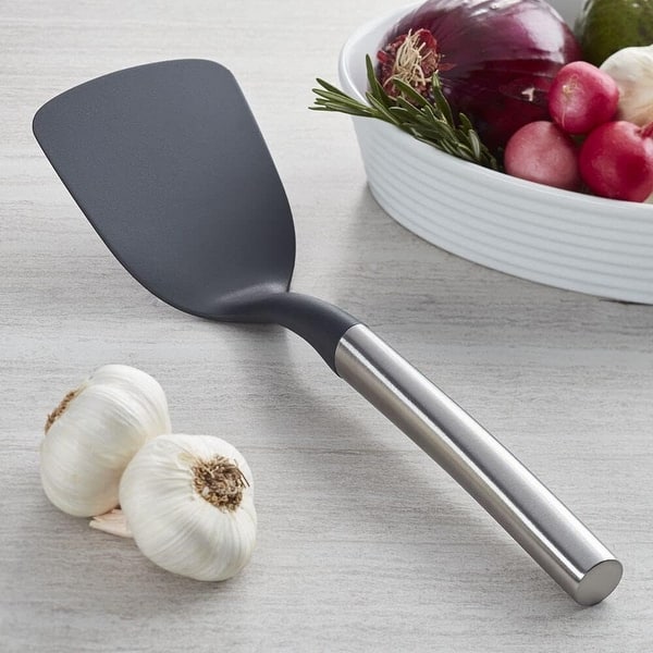 Mercer Culinary Straight Spatula - 4.25 Inch Stainless Steel With Comfort Grip Handle - Professional Baking Tool