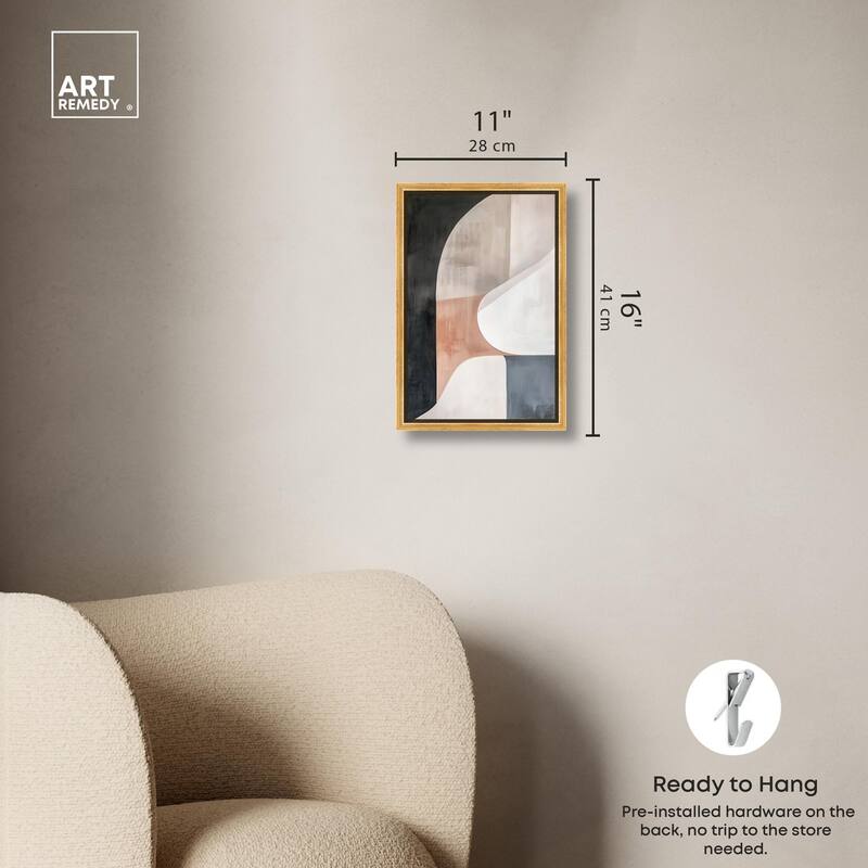 Curved Contour II Canvas by Art Remedy