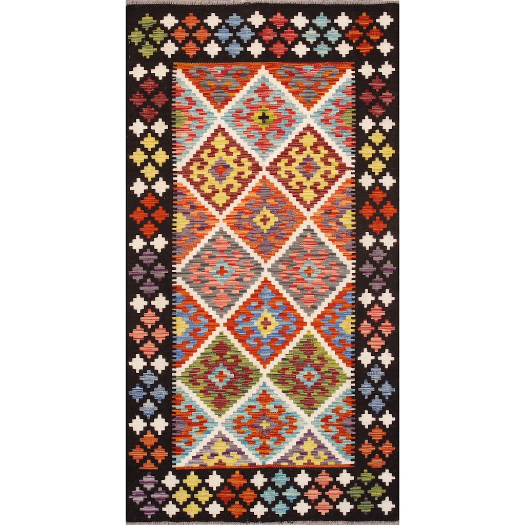 Pasargad Home Kilim Reversible Wool Multicolor Area Rug - 3' 5'' X 6' 6''