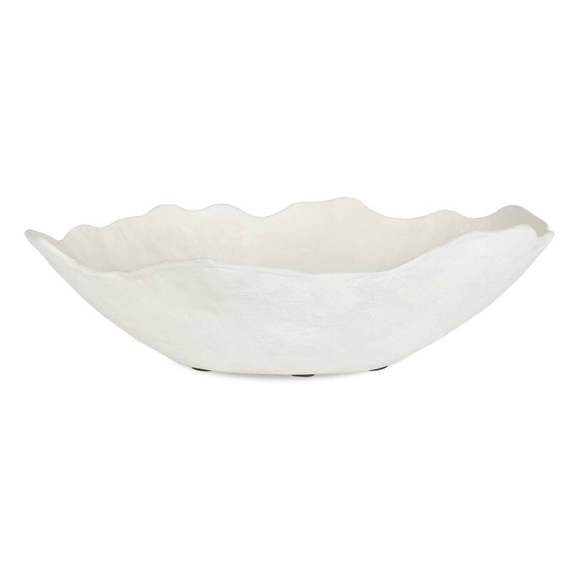 Uttermost 18274 Obscura 16" Wide Aluminum Decorative Bowl - Warm White