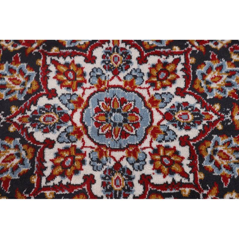 Red Floral / Traditional Kashan Turkish Rug Machine-Made Carpet - 9'7" x 12'10"