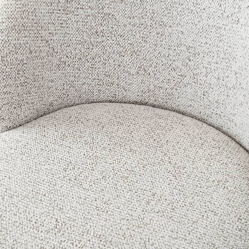 Upholstered Barrel Dining Chair With Walnut Legs (Set of 4)