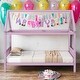 preview thumbnail 2 of 11, Pink Rubber Wood House Bed,Twin Size Kids Bed