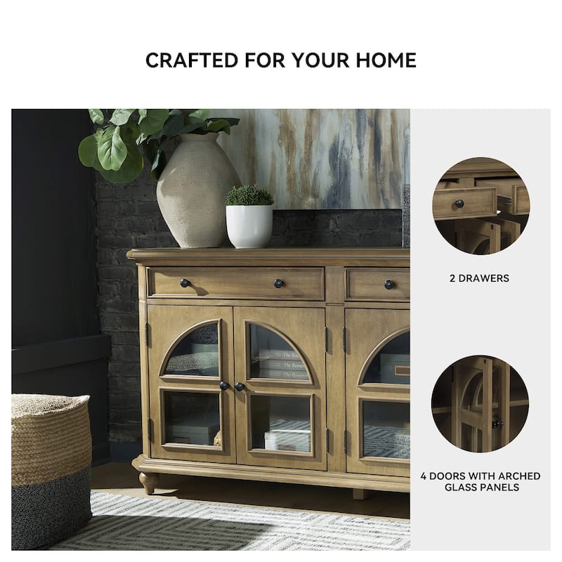 Signature Design by Ashley Barlomore Brown Accent Cabinet - 68" W x 18" D x 36" H