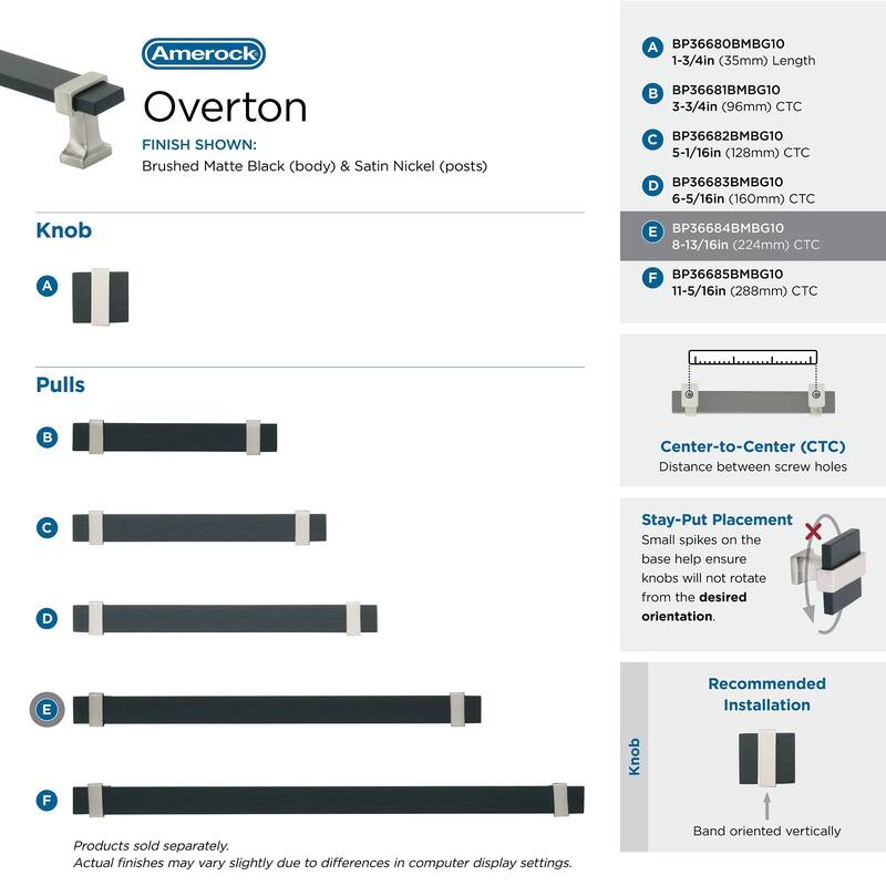 Amerock Overton Cabinet or Furniture Pull