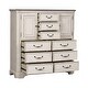 preview thumbnail 6 of 5, Abbey Road Porcelain White Churchill Brown Dressing Chest