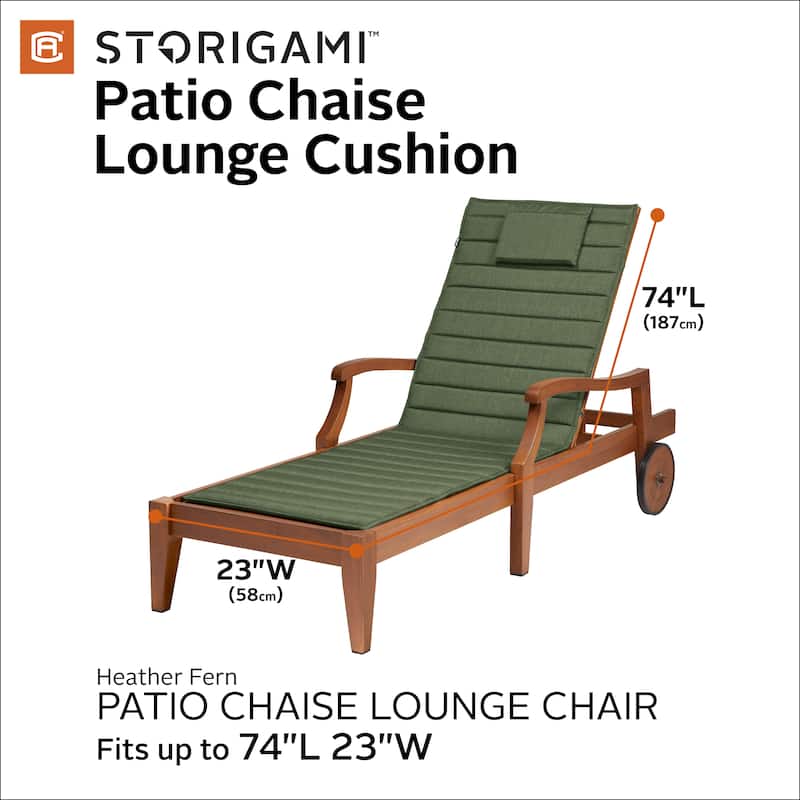 Mushola FadeSafe Chaise Lounge Cushion by Havenside Home - Chaise lounge chairs 74" L x 23" W - Heather Fern