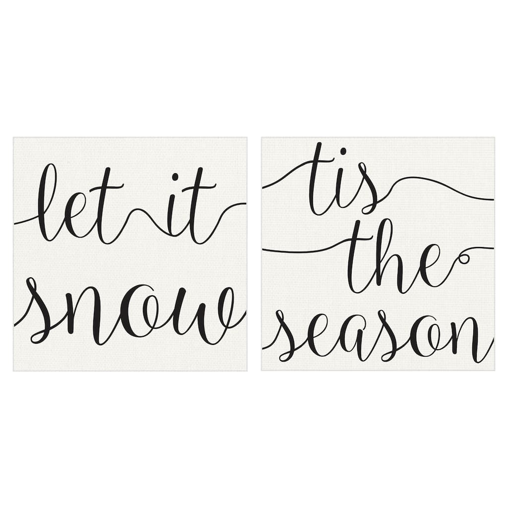 Let It Snow, Tis The Season by Willowbrook Fine Art Canvas Art Prints