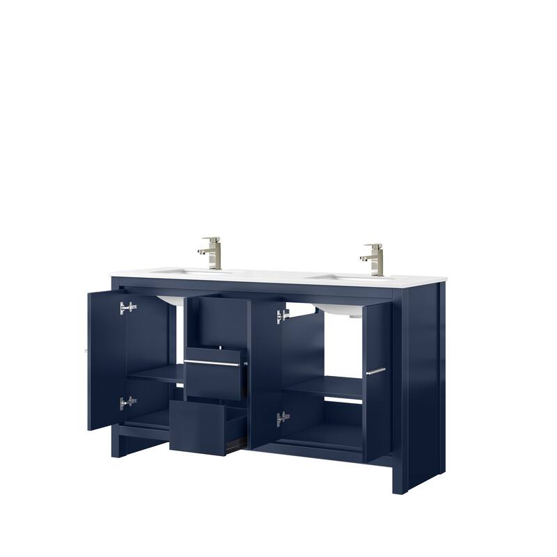 Lafarre Bath Vanity Quartz Top, Sink and Brushed Nickel Faucet