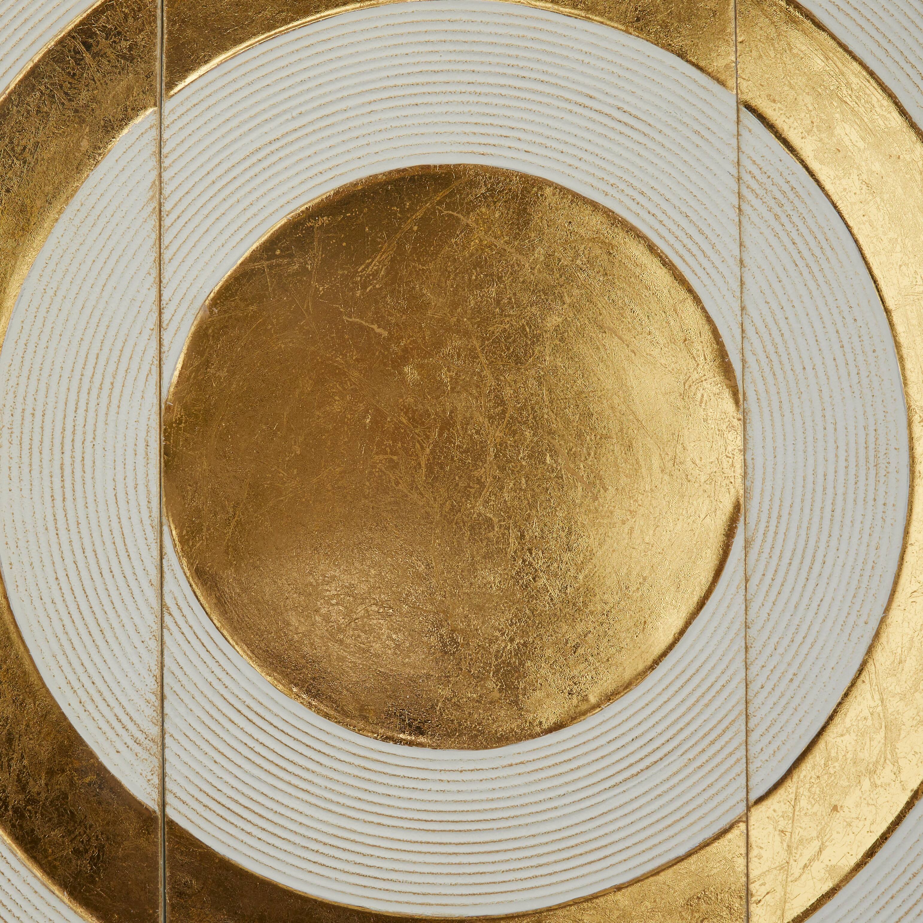 CosmoLiving by Cosmopolitan Gold Metal Target Geometric Home Wall Decor