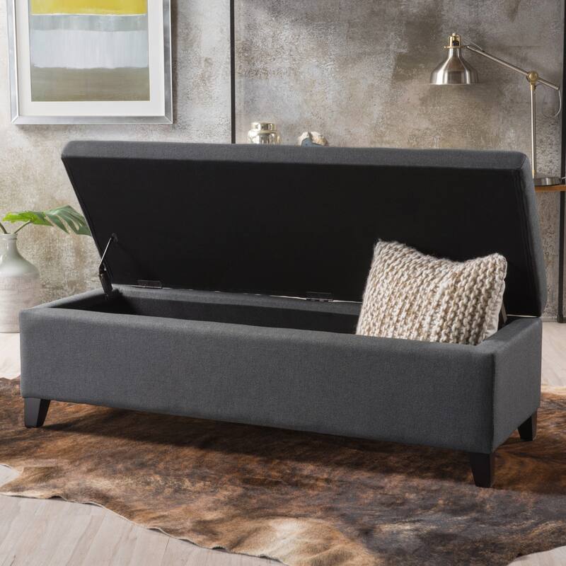 Storage Ottoman with Dense Foam Padding and Ample Space for Modern Living and Multi-Functional Use