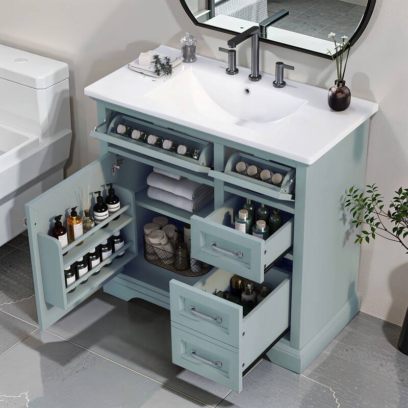 Bathroom Vanity Set with Ceramic Undermount Sink