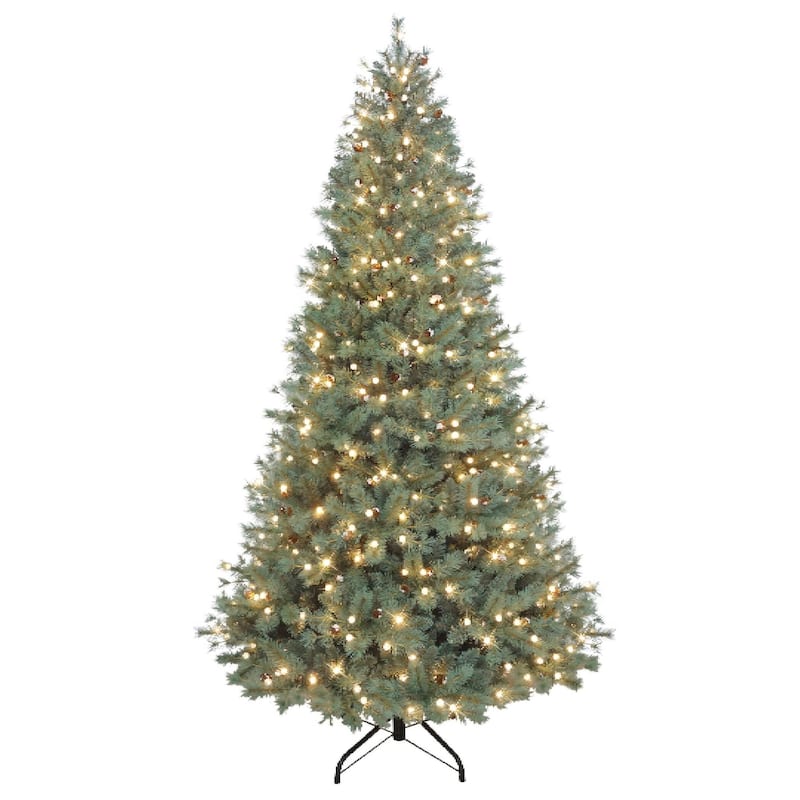 7.5ft Pre-lit Hampton Spruce, 1809 Branch Tips, 500 Warm White LED Lights