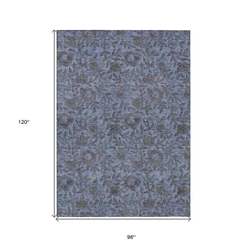 HomeRoots Floral Transitional Rectangle Outdoor Rug