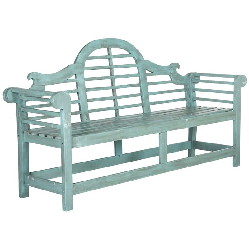 SAFAVIEH Outdoor Hamida Acacia Wood Bench - 77Wx23Dx41H