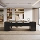 preview thumbnail 40 of 42, 85.8" L-Shaped Executive Desk, Extra Large Office Desk with Drawers