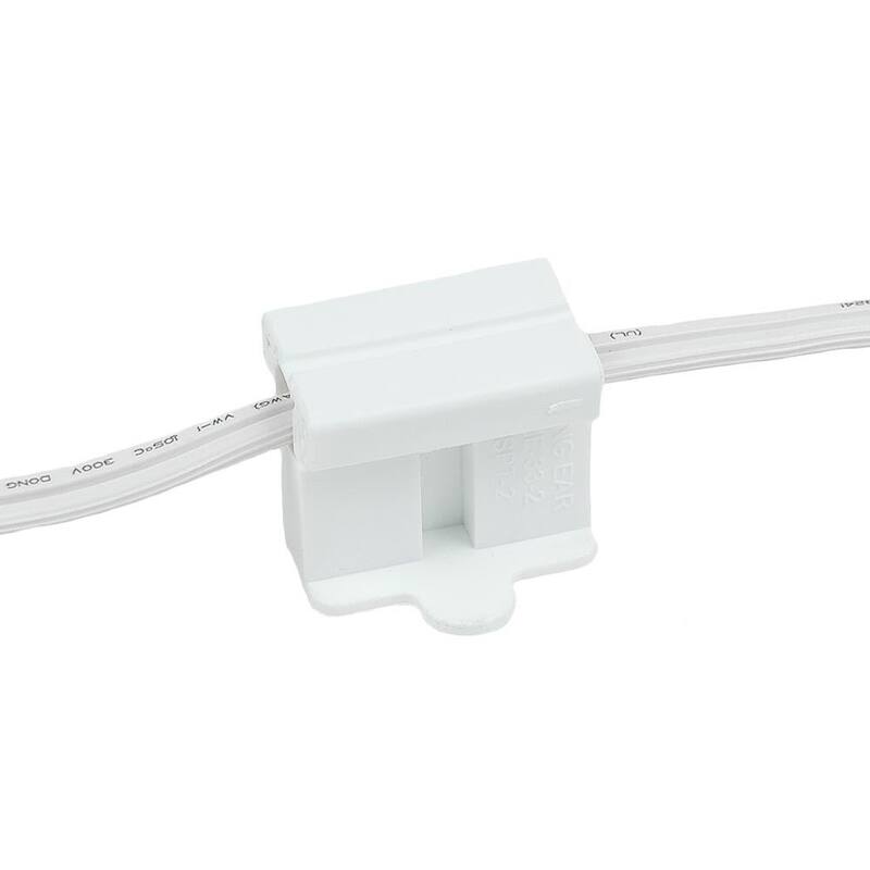 SPT-2 Female Plug, Snap On Vampire Plugs, White, Polarized, 10 Amp, 25 Pack - Medium