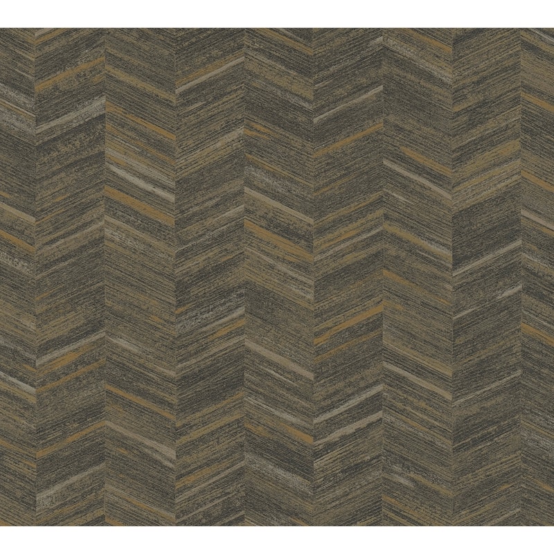 Advantage Tatlin Brown Chevron Wallpaper