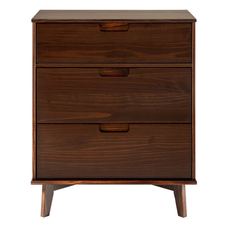 Middlebrook Mid-Century Solid Pine 3-Drawer Storage Chest