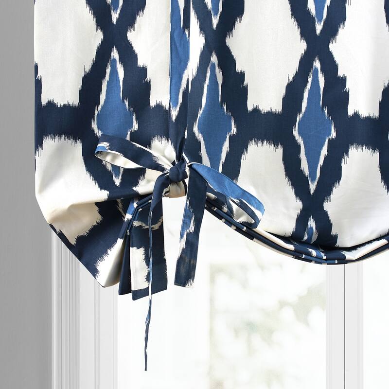 Exclusive Fabrics Sorong Printed Cotton Tie-Up Window Shade - 46 X 63