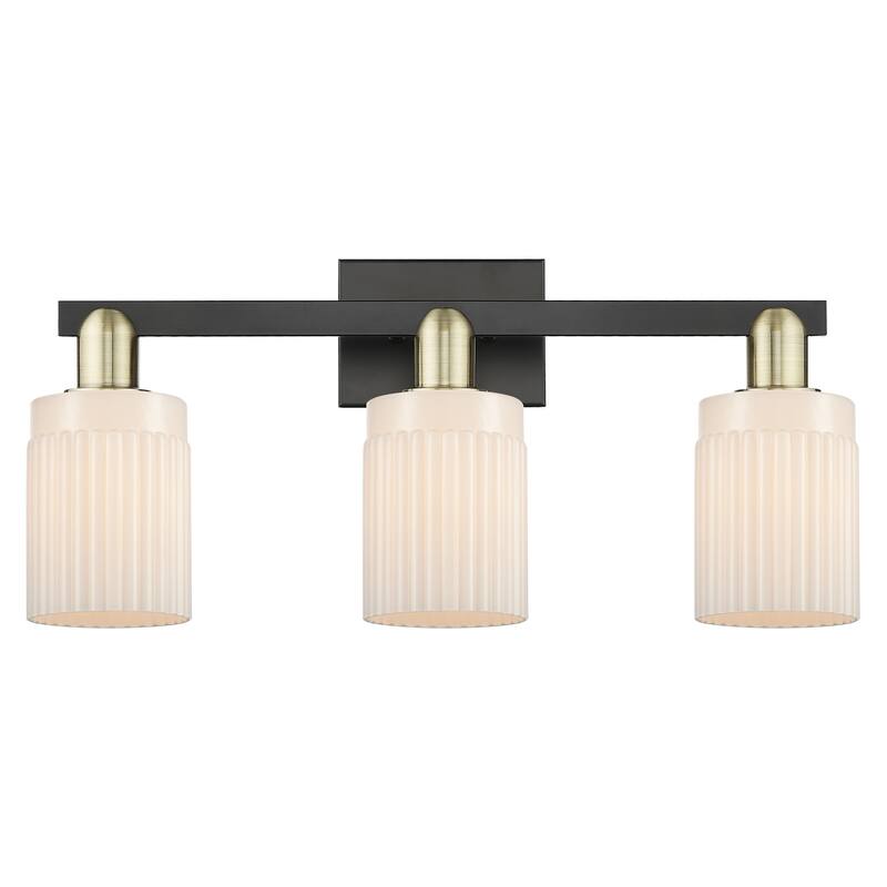 Innovations Lighting 716-3W-11-24 Hadley Vanity Hadley 3 Light 24" - Black Antique Brass / Matte White