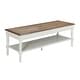 preview thumbnail 2 of 6, Convenience Concepts French Country Coffee Table with Shelf Driftwood/White