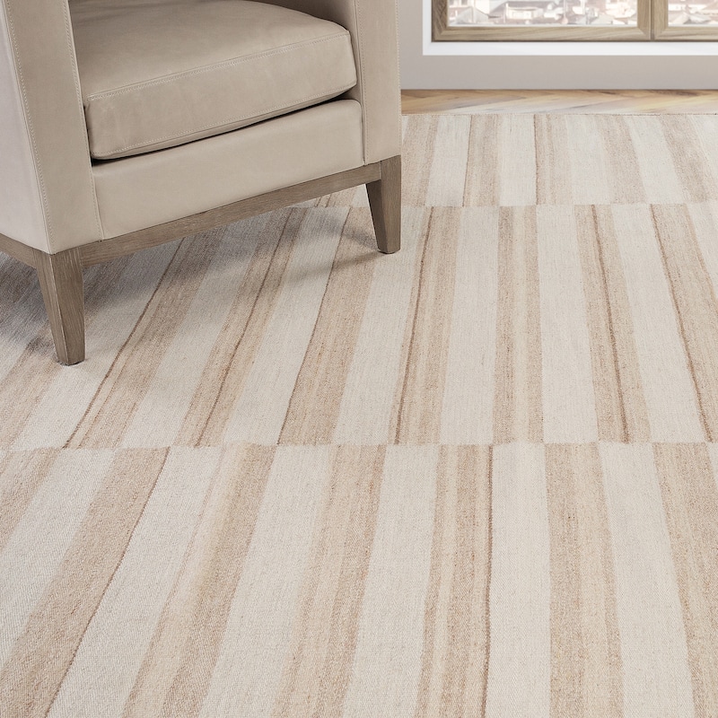 Ben Soleimani Alterno Flatweave Wool Rug - 6' x 9' - Sand