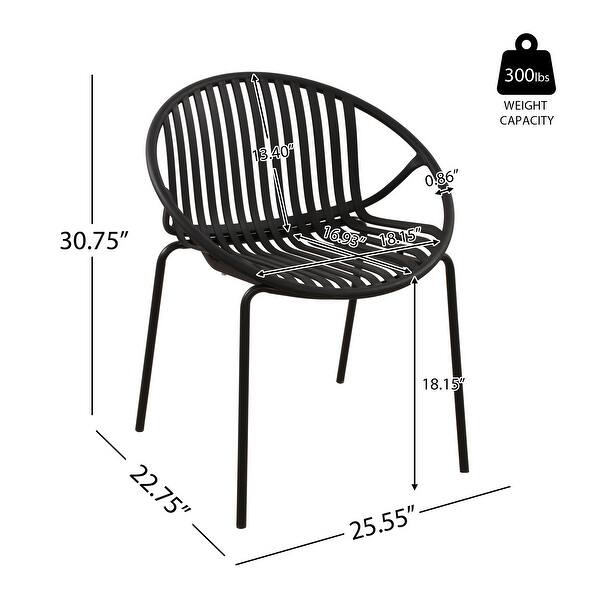 Patio Dining Chairs Stackable Chairs With Breathable Design Modern Simple Art Style (Excluding the table)