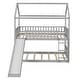 preview thumbnail 6 of 24, Friendly Design Twin Over Twin Bunk Bed with Slide, House Bed with Slide