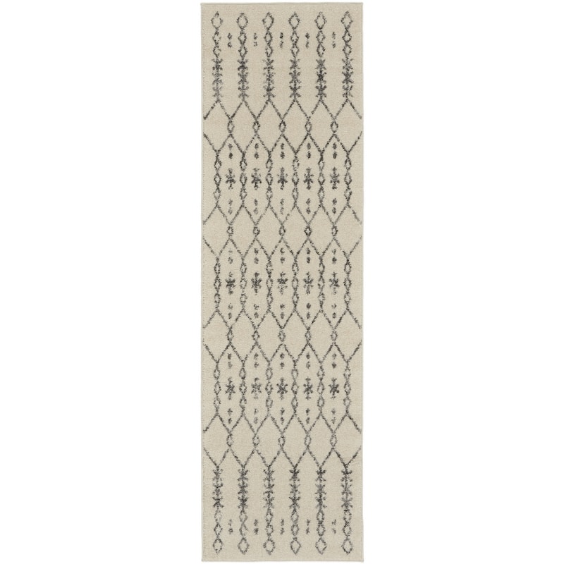 Nourison Passion Tribal Geometric Ivory Grey Area Rug