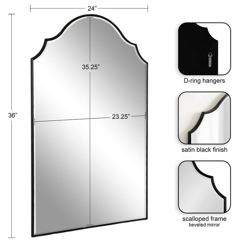 Kate and Laurel Leanna Framed Arch Wall Mirror
