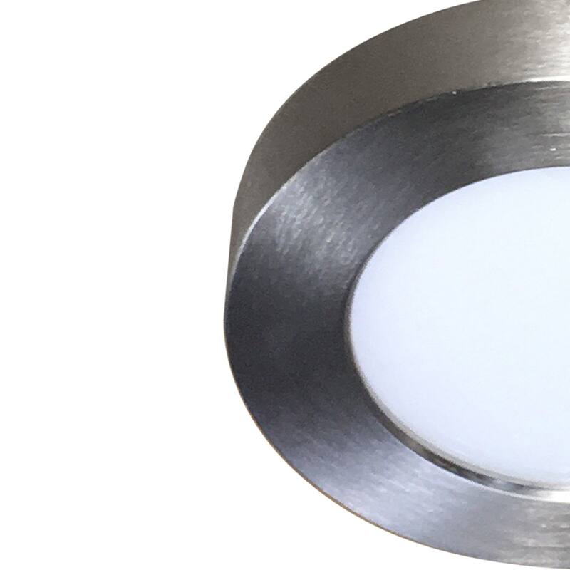 1-Light Integrated LED Flush Mount Ceiling light in Brushed Nickel - Brushed Nickel