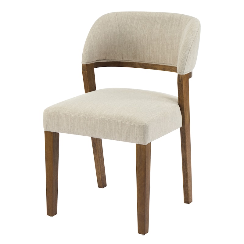 Christopher Knight Home - Caelum Rubberwood Upholstered Dining Chair with Cushioned Seat