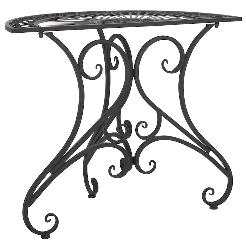 SAFAVIEH Outdoor Tatyanna Annalise Iron Accent Table - 36"W x 19"D x 29"H