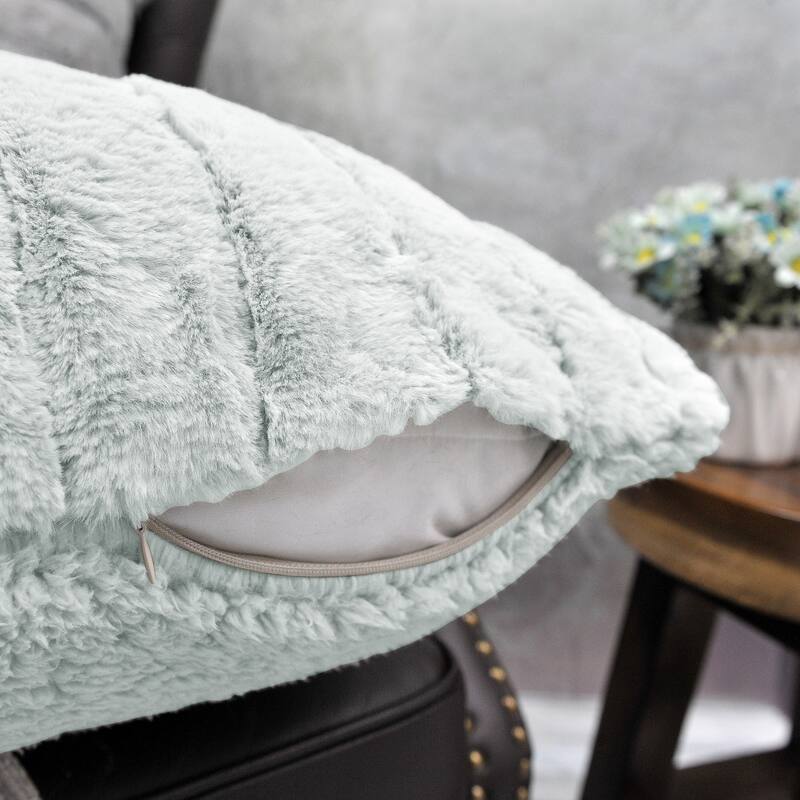 Serenta SuperMink Solid Color Throw Pillow Shell Cushion Cover Set