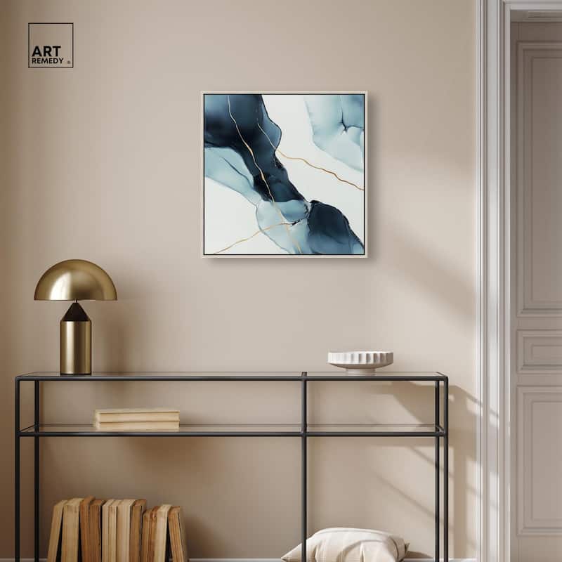 Cerulean Flow I Canvas by Art Remedy