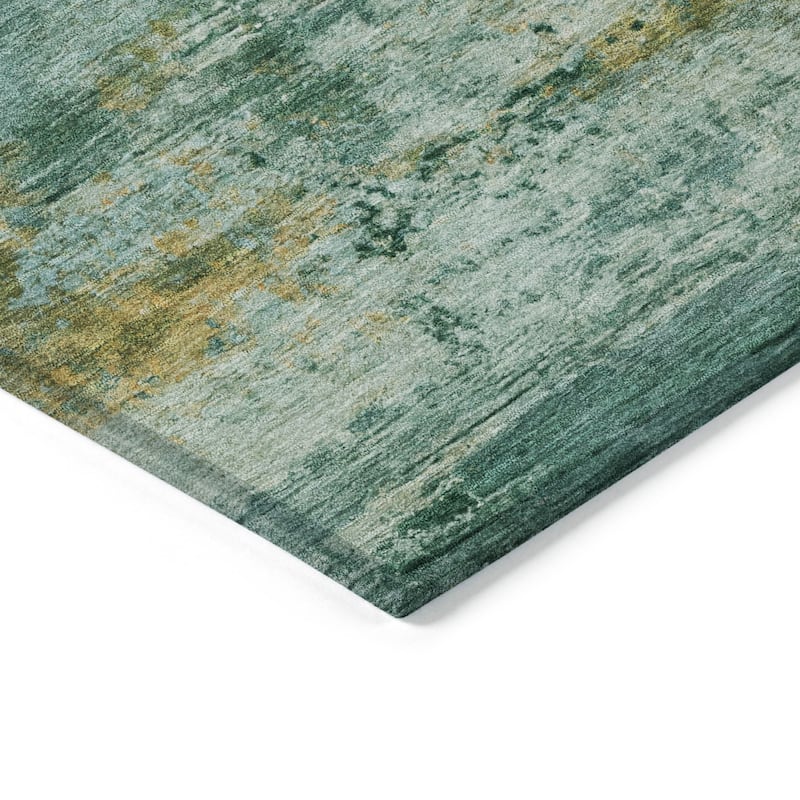 Machine Washable Indoor/Outdoor Contemporary Chantille Rug