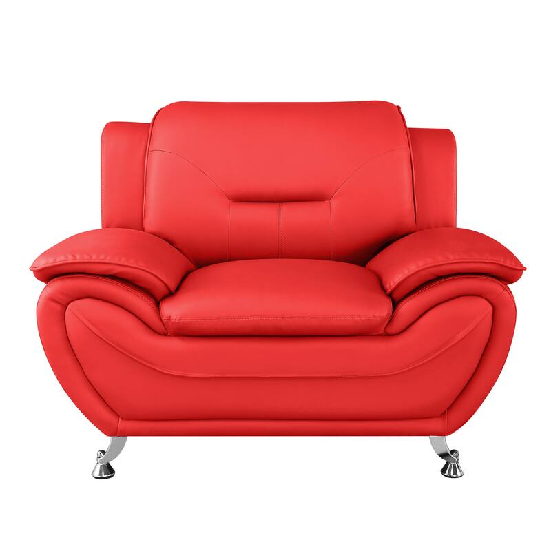 Sanuel 47.3" Wide Faux Leather Club Chair