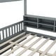 preview thumbnail 31 of 39, Wooden House Bed with Shelves & Roof, Mini-cabinet