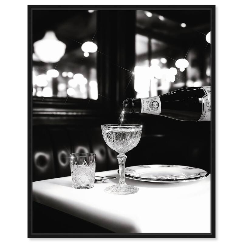 Sparkling in Monochrome II Canvas by Art Remedy - 36" x 45" - Black