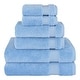 preview thumbnail 43 of 89, American Soft Linen Bekos 6 Piece Towel Set, 100% Cotton Bath Towel Set for Bathroom Sky Blue