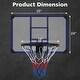 preview thumbnail 4 of 4, Roomfitters Wall-Mounted Basketball Hoop, 35x24 Inch Shatterproof Backboard, Folding Hoop with All-Weather Mesh, Black+Blue