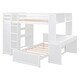 preview thumbnail 9 of 14, Full size Loft Bed with Twin size Stand-alone bed, Shelves,Desk,and Wardrobe,No Box Spring Required