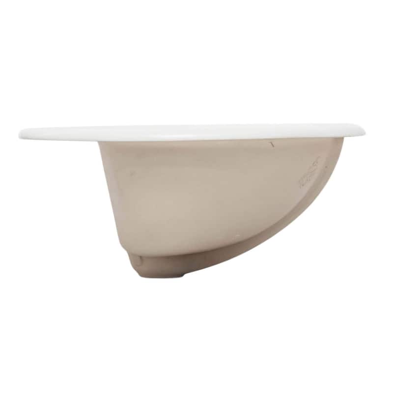 Fine Fixtures Ceramic 19-inch Drop-in Self Rimming White Bathroom Sink - 19" x 19"