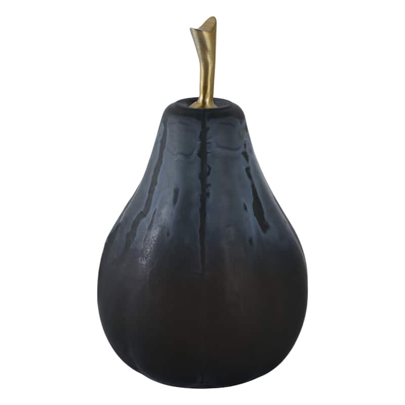 Glass Figurine Sculpture Pear Modern Home Decor Living Room Decoration